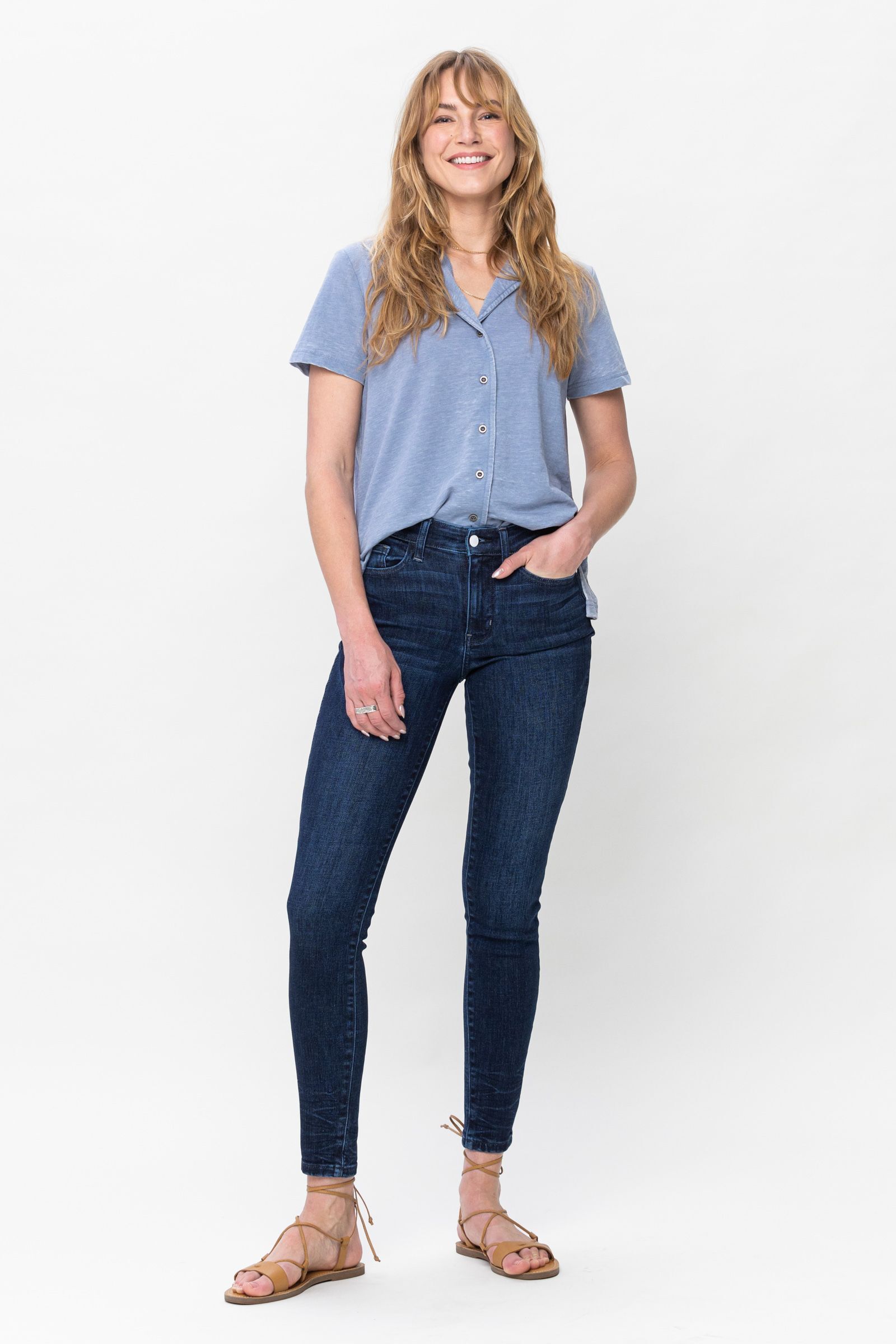 Judy Blue Leopard Print Mid Rise Skinny Jeans